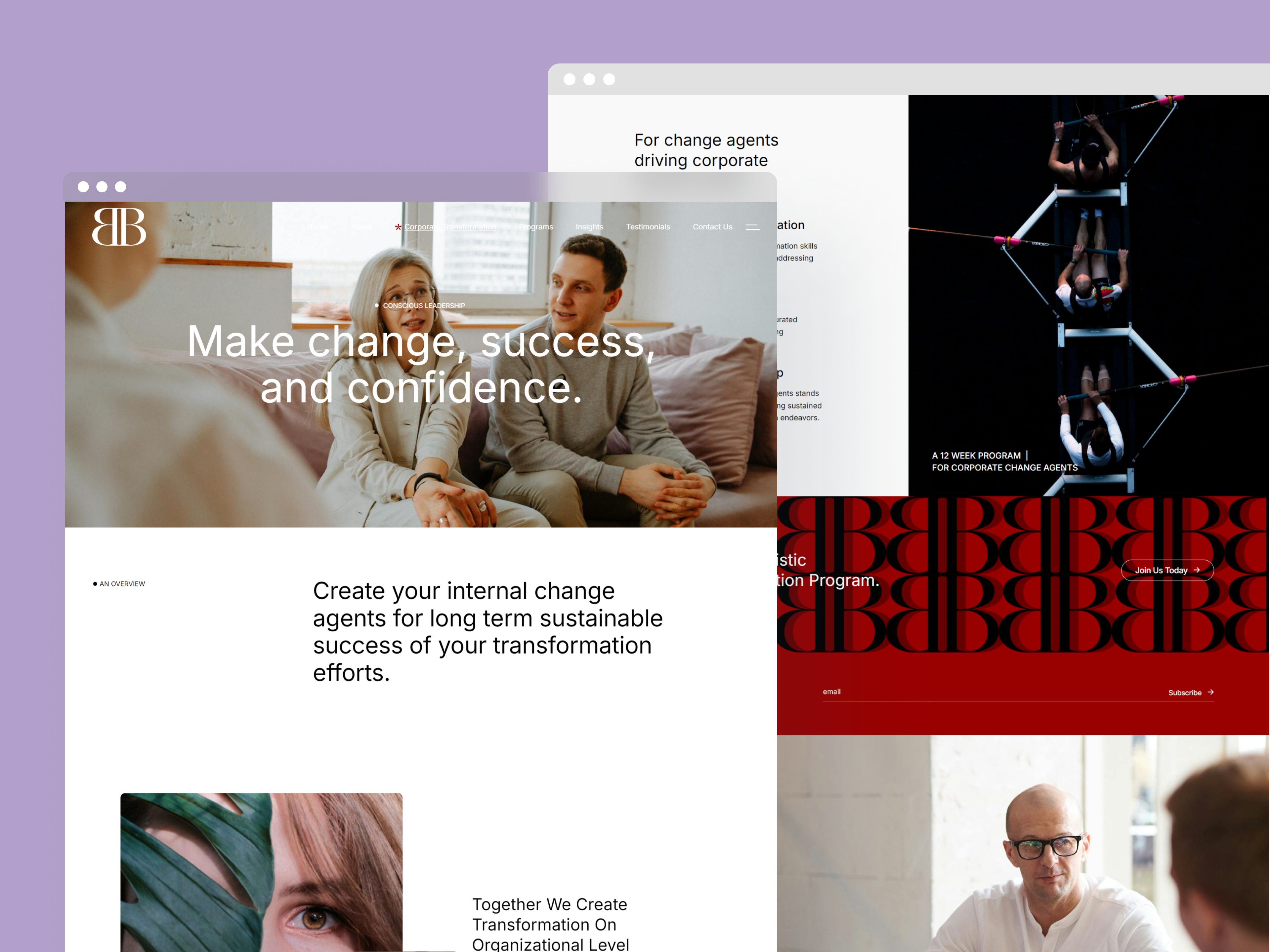 Britta Bibel Vol 5 – Corporate Change Agents Page UI branding design graphic design landingpage logo typography ui userengagement userexperience userinterface userinterfacedesign ux web web design web development webdesign webdevelopment website websitedesign