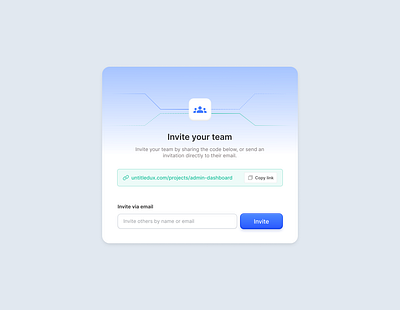 Invite Modal UI invite members modal team ui