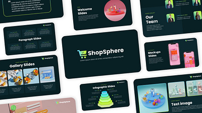 ShopSphere Presentation branding design elegant graphic design powerpoint presentation template