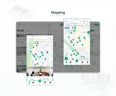 Mapping graphic design interactive map map based search map view property finder property mapping real estate map real estate platform real estate tech real estate ui ui ux