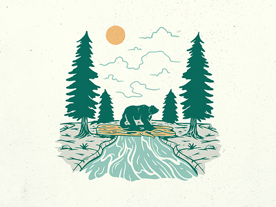 Adventure Seeker Bear adventure animal apparel apparel design bear forest grizzly bear holiday hunter jungle national park nature outdoors river summer t shirt t shirt design vacation wild wildlife