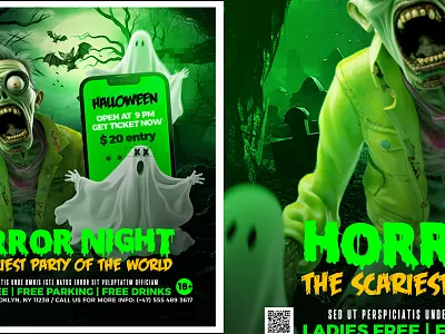 Halloween Flyer costume party creepy halloween halloween flyer halloween party halloween poster happy halloween haunted party horror jack o lantern october pumpkin spooky