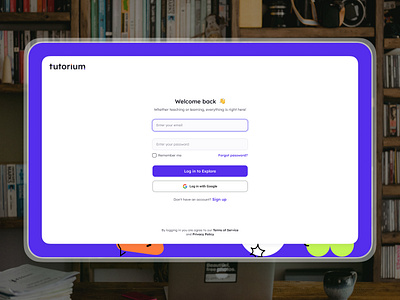 Tutorium Registration Flow animation characyers education log in onboarding registration ui ux web