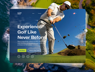 Golf Landing Page champion course design inspiration figma golf golfdesign landingpage pga tour ui uidesign uxdesign webdesign