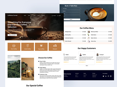 Coffee Shop Landing Page design hero section landing page ui ui interface