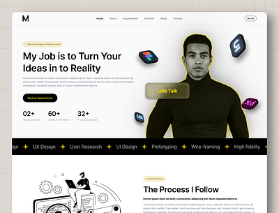 Personal Portfolio Website Design app black creative dark figma figma design figma website illustration mobile app portfolio website portfolio website ui design product design uiux uiux design uxthrill website website design website ui website uiux white
