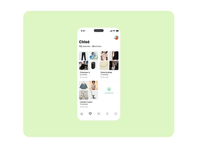 Avocado - add a link app design gift ia minimalist social ui ux