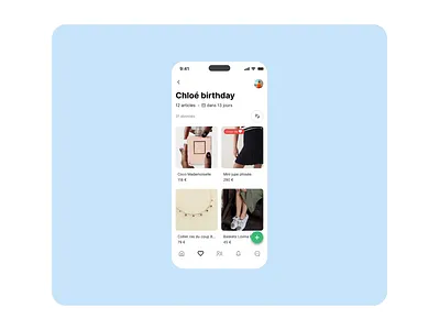 Avocado app - add a picture app design gift ia shopping social ui ux
