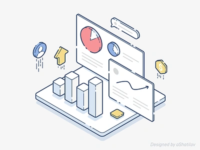 Growth chart. Business schedule. Line vector illustration 3d adobe illustrator business business illustration chart design finance for app for web growth illustration isometric plan schedule statistics success thin line vector vector illustration web