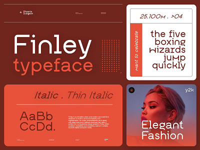 Finley - Minimalist Elegant Font branding design display fashion font graphic design headline illustration interface logo minimalist modern orange poster red sans serif typeface typography ui website