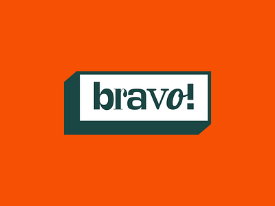 Bravo Logo b logo bold logo brand identity branding button design drop shadow fun logo logo design playful logo typography visual identity