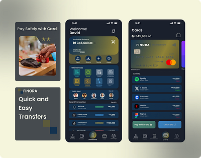 Finora: A Seamless Fintech Experience design figma fintech mobile app ui uiux