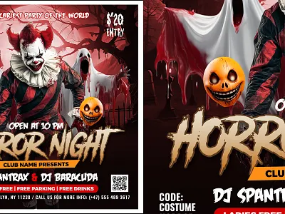 Halloween Flyer costume party creepy halloween halloween flyer halloween party halloween poster happy halloween haunted party horror jack o lantern october pumpkin spooky