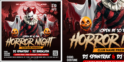 Halloween Flyer costume party creepy halloween halloween flyer halloween party halloween poster happy halloween haunted party horror jack o lantern october pumpkin spooky