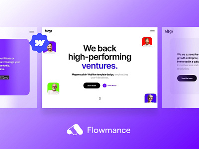 🌟 Mega – Startup Webflow Template 🌟 agency template design figma template ui ux webflow webflow template webflowtemplate websitedesign