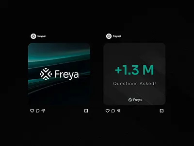 Freya AI - Social Media Post Design design freya instagram post social media ui ux