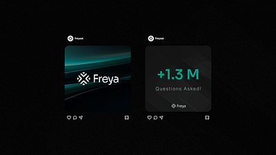 Freya AI - Social Media Post Design design freya instagram post social media ui ux