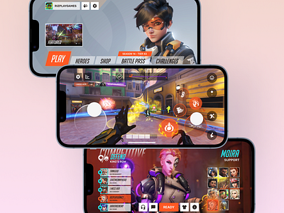 Overwatch Mobile - Game UI game interface hud design mobile game design overwatch shooter game interface ui ui ux