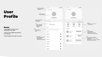 Mobile Use Profile Page (CL Project) mobile ux