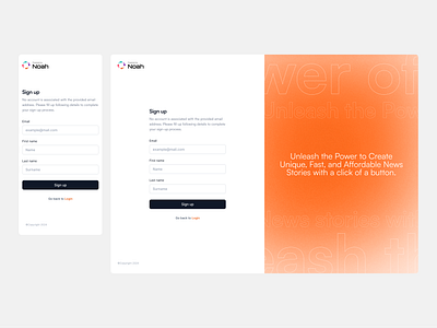 Sign-up screen // SaaS Web App b2b gradient login minimal saas sign up ui ux web app website