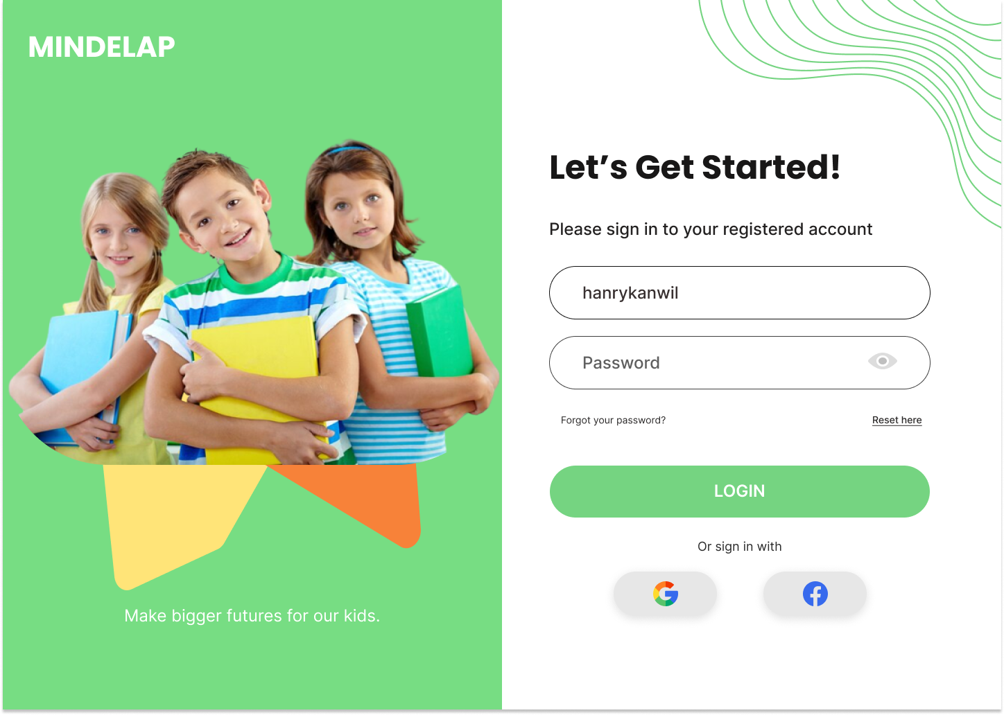 Example of Mindelap Landing Pages || UI UX Desiging