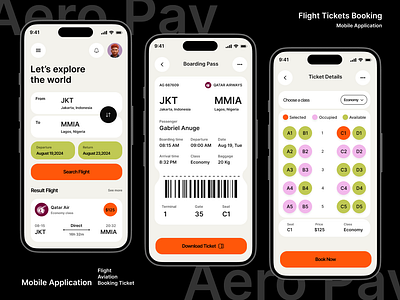 AeroPay- Flight Tickets Booking design ui