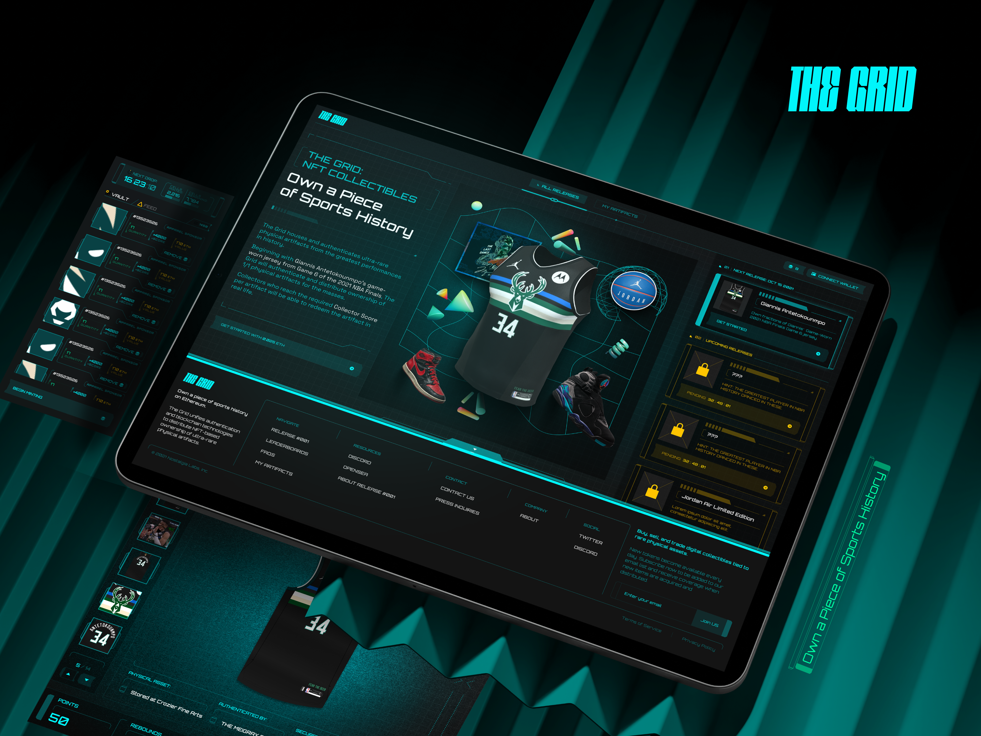 Product Design | Sports History NFTs - Website UX/UI app basketball branding dashboard design football jordan mobile mvp nft product product design prototype sport ui user interface ux web website