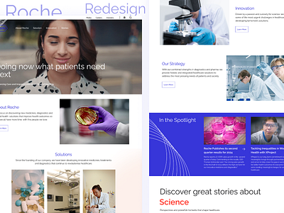 Redesigning a biotech webpage biotech medical roche ui uiux