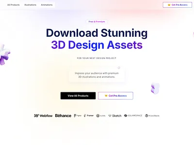 Landing Page for animation best ui business website clean ui clean ui website clean web design hero section landing page landing page ui startup landing page startup website ui ui design web design web ui design website design