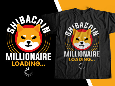 Shibacoin Millionaire Loading T-shirt Design | Crypto Apparel clothing crypto apparel crypto investor crypto life crypto merch crypto millionaire cryptocurrency custom design custom t shirt digital art graphic design graphic tee illustration merch design millionaire loading shibacoin streetwear t shirt t shirt design tshirt design