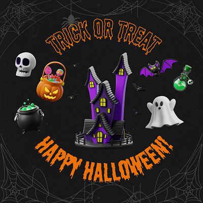 Trick or Treat 2024 3d branding design graphic design icons illustration