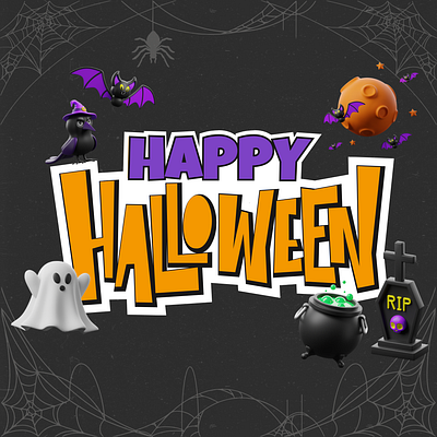 Happy Halloween 3d branding design graphic design illustration