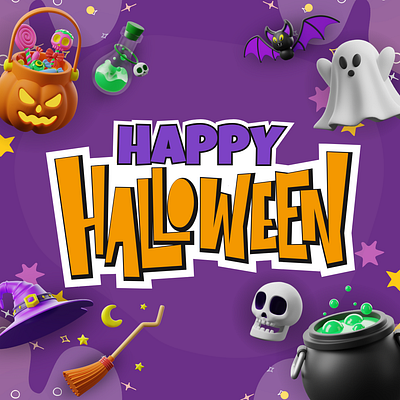 Happy Halloween 2024 3d branding design graphic design illustration