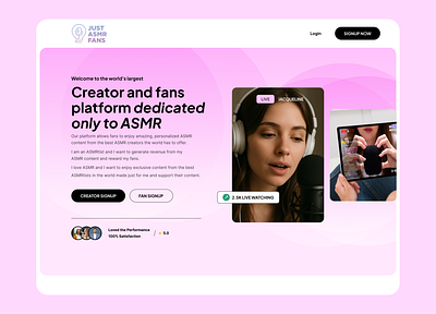 Just ASMR Website Design custom design design website