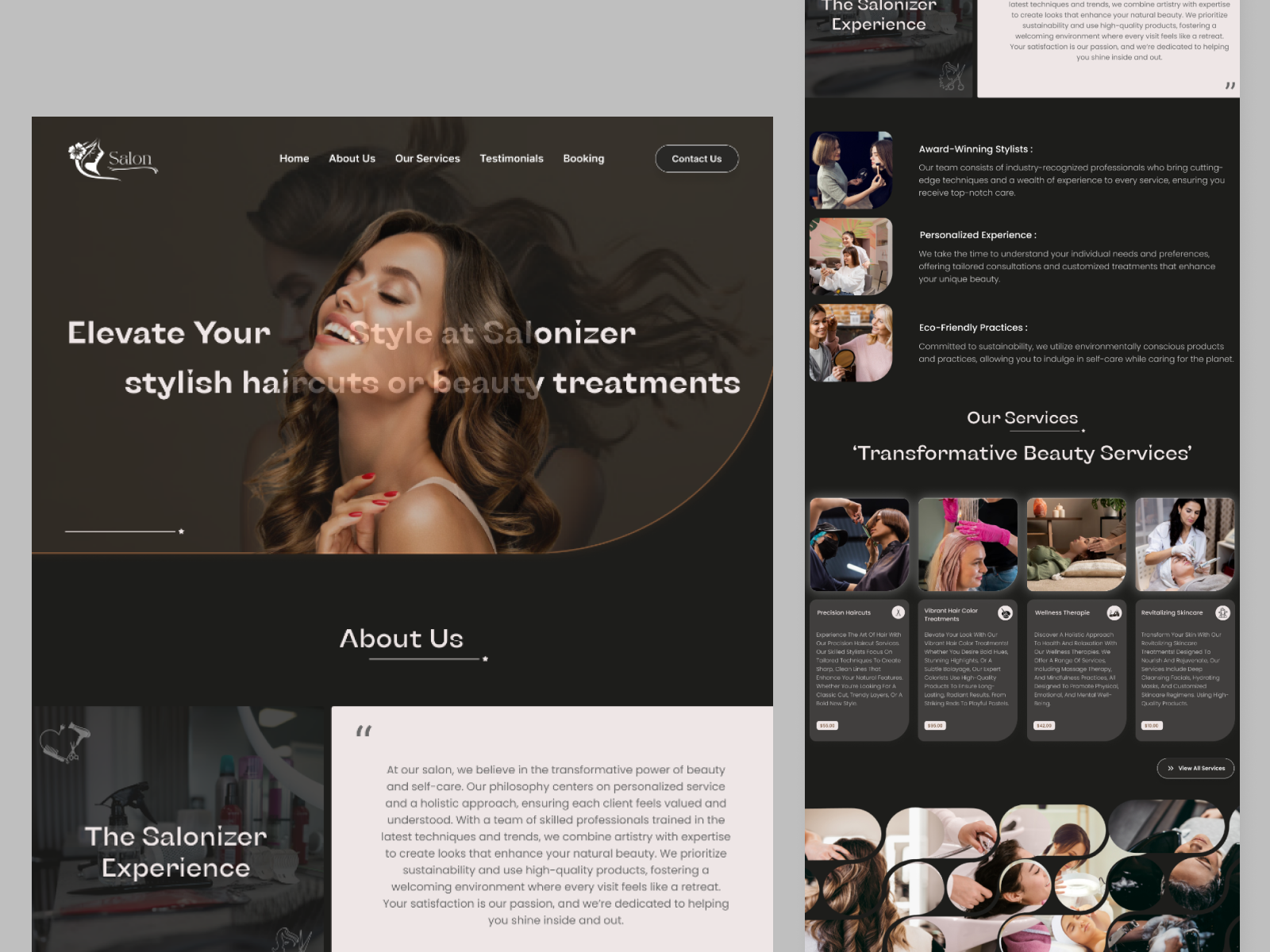 Example of Website Development (1 Page)