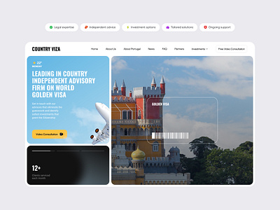 VisaPath – Your Golden Gateway adventure agency website branding clean destination hiking holiday travel ui ux website