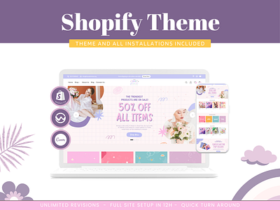 Colorful Shopify Theme, Customizable Shopify Template, ecommerce theme shop shopify design shopify template shopify theme