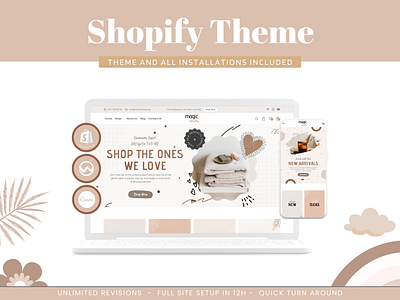 Shopify Template, Shopify Theme, Boutique Shopify Design design ecommerce ecommerce theme graphic design shop shopify shopify design shopify template shopify theme