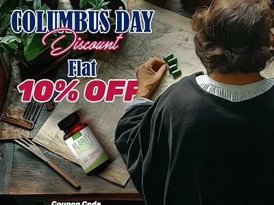 Columbus Day Discount Post for Klarity Kratom graphic design