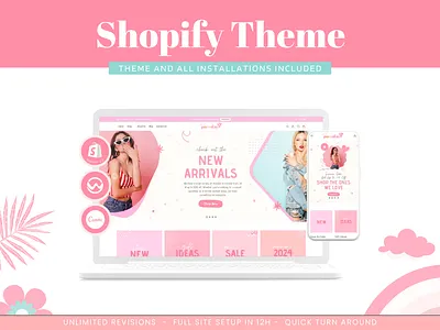 Shopify Theme PinkParadise, Website Template for Shopify design ecommerce ecommerce theme shopify shopify design shopify template shopify theme