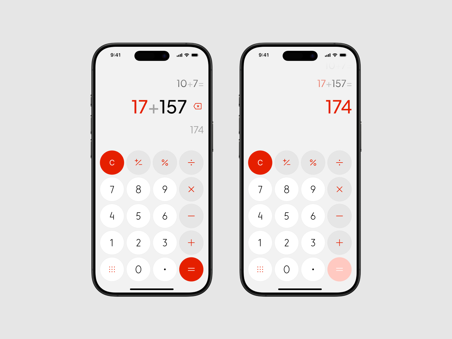 Example of IOS Calculator App