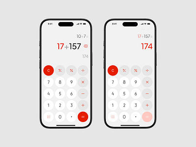 IOS Calculator App app design ui ux