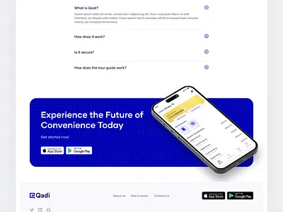 Mobile App Website Design (FAQ and CTA Sections) figma landingpage ui webdesign