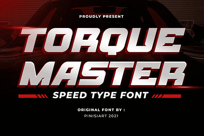 TORQUE MASTER – Car Racing Gaming Font display font gaming font