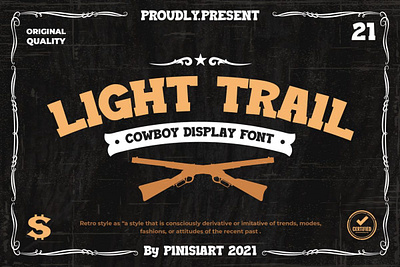 Light Trail – Western Font display font retro font