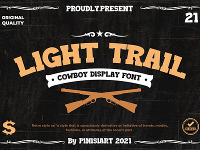 Light Trail – Western Font display font retro font