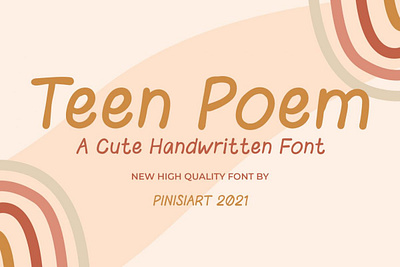 Teen Poem – Cute Handwritten Font cute font display font handwritten font