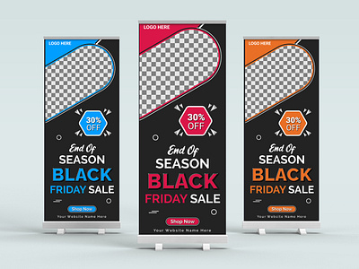 Black Friday Roll-Up Banner Design banner banner design black friday branding business creative design designer friday graphic design marketing pop up pull up retractable banner roll up rollup sale sale banner signage standee