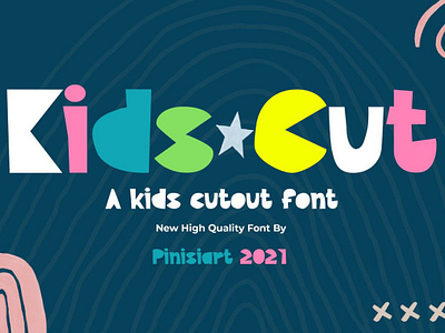 Kids Cut – Cutout Kids Font children font cute font display font kids font