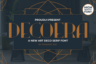 DECOERA – Art Deco Font display font fashion font serif font